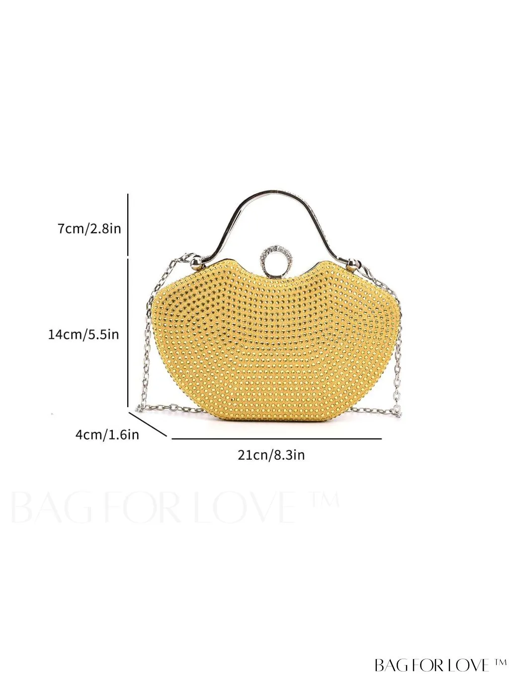 BagForLove - Elegant Rhinestone-Embellished Evening Clutch: Perfect for Parties and Events
