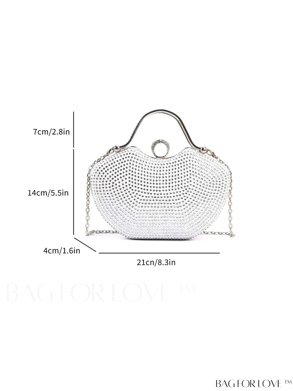 BagForLove - Elegant Rhinestone-Embellished Evening Clutch: Perfect for Parties and Events