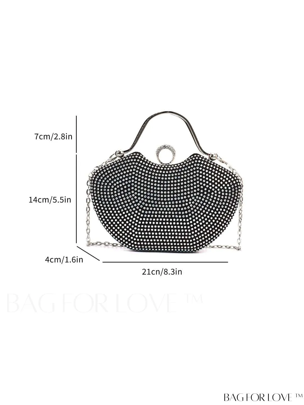 BagForLove - Elegant Rhinestone-Embellished Evening Clutch: Perfect for Parties and Events