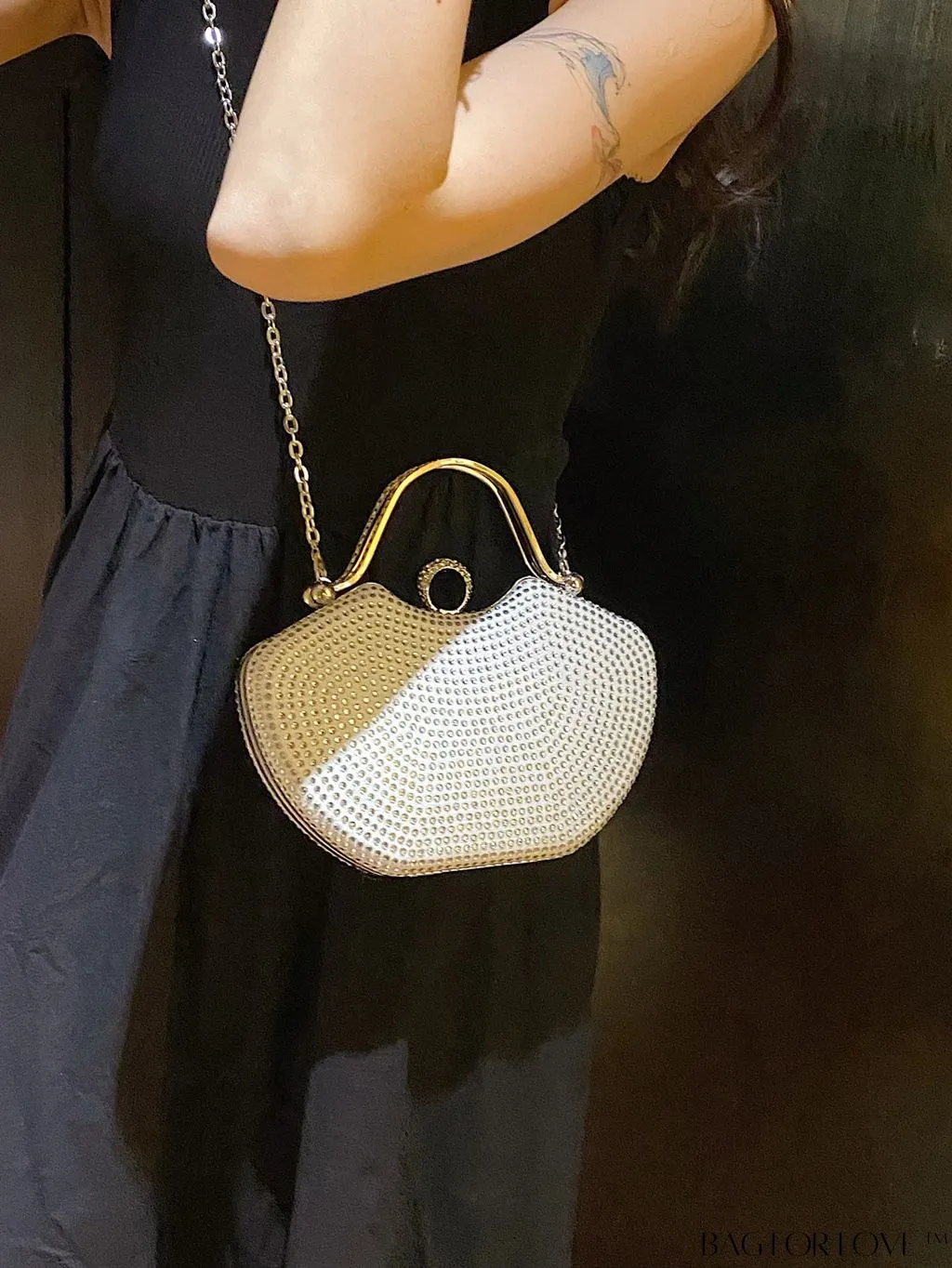 BagForLove - Elegant Rhinestone-Embellished Evening Clutch: Perfect for Parties and Events