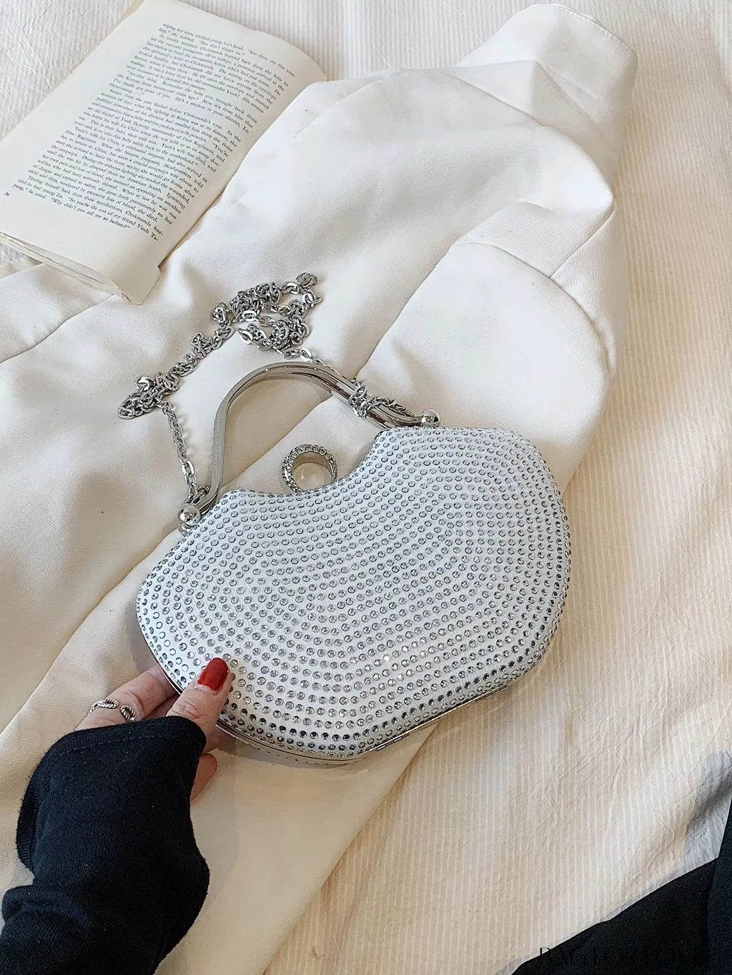 BagForLove - Elegant Rhinestone-Embellished Evening Clutch: Perfect for Parties and Events