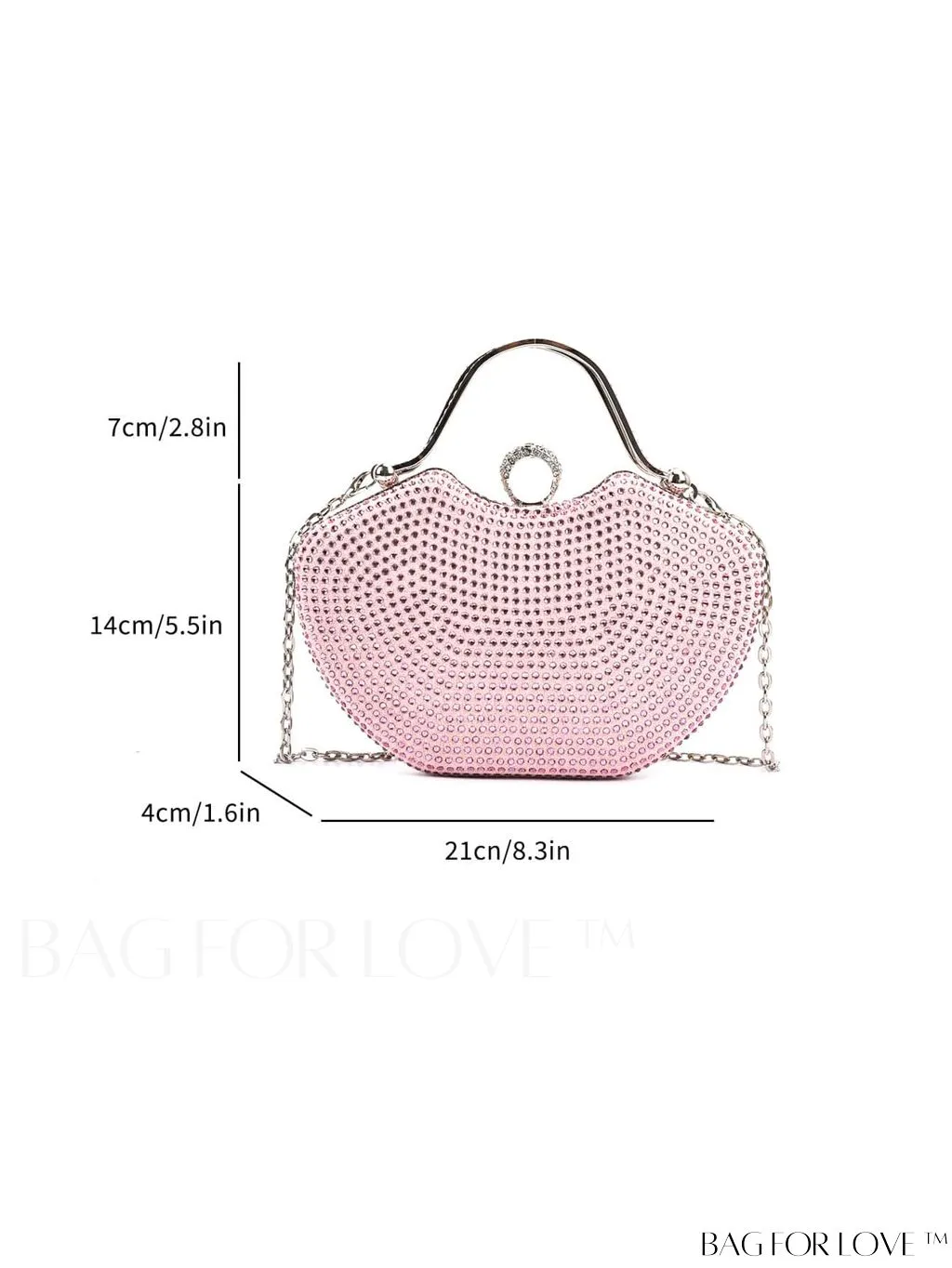 BagForLove - Elegant Rhinestone-Embellished Evening Clutch: Perfect for Parties and Events