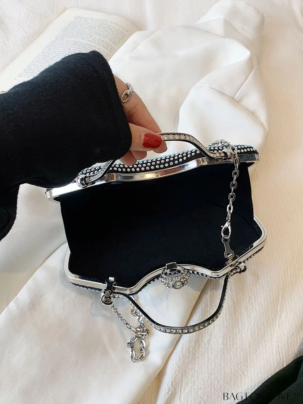 BagForLove - Elegant Rhinestone-Embellished Evening Clutch â Perfect for Parties