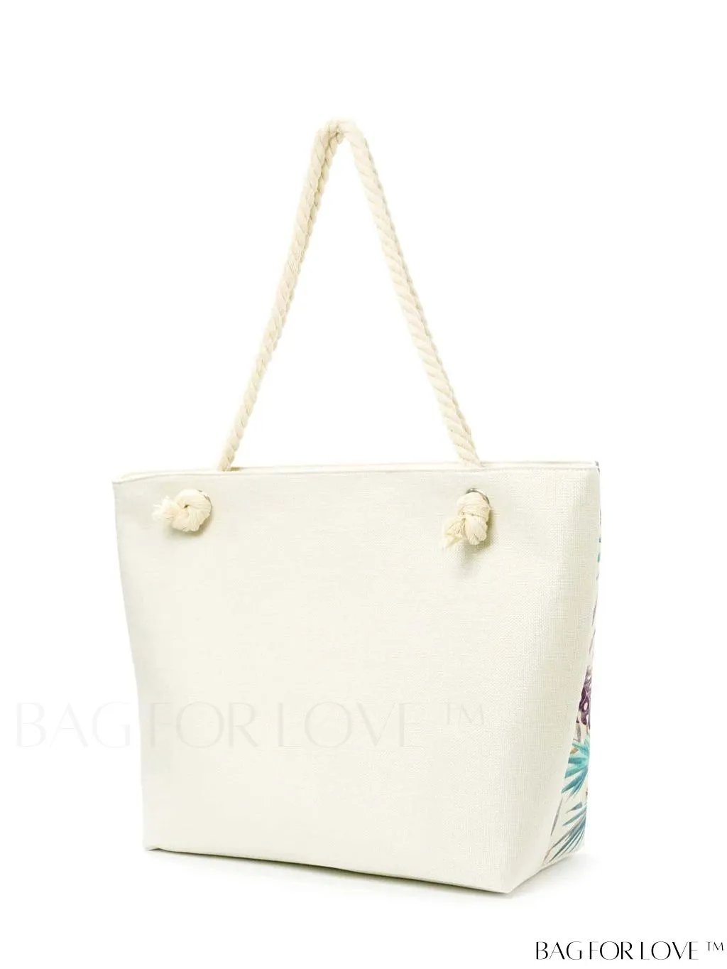 BagForLove - Geometric Pattern Canvas Beach Shopper: Colorblock Design