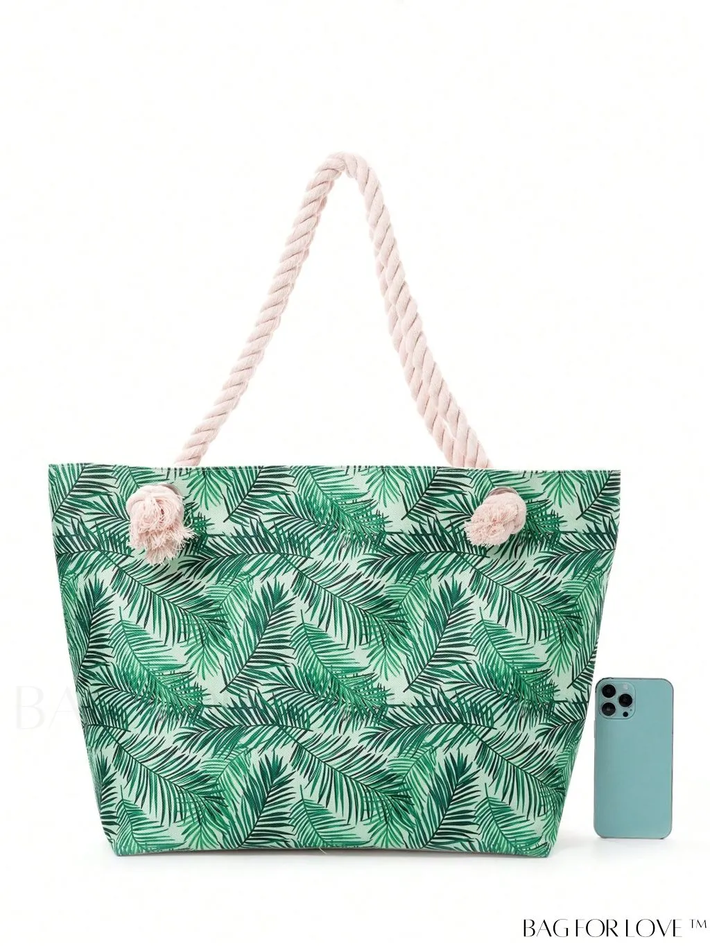 BagForLove - Geometric Pattern Canvas Beach Shopper: Colorblock Design