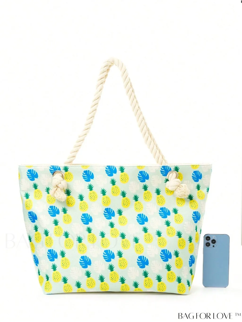BagForLove - Geometric Pattern Canvas Beach Shopper: Colorblock Design