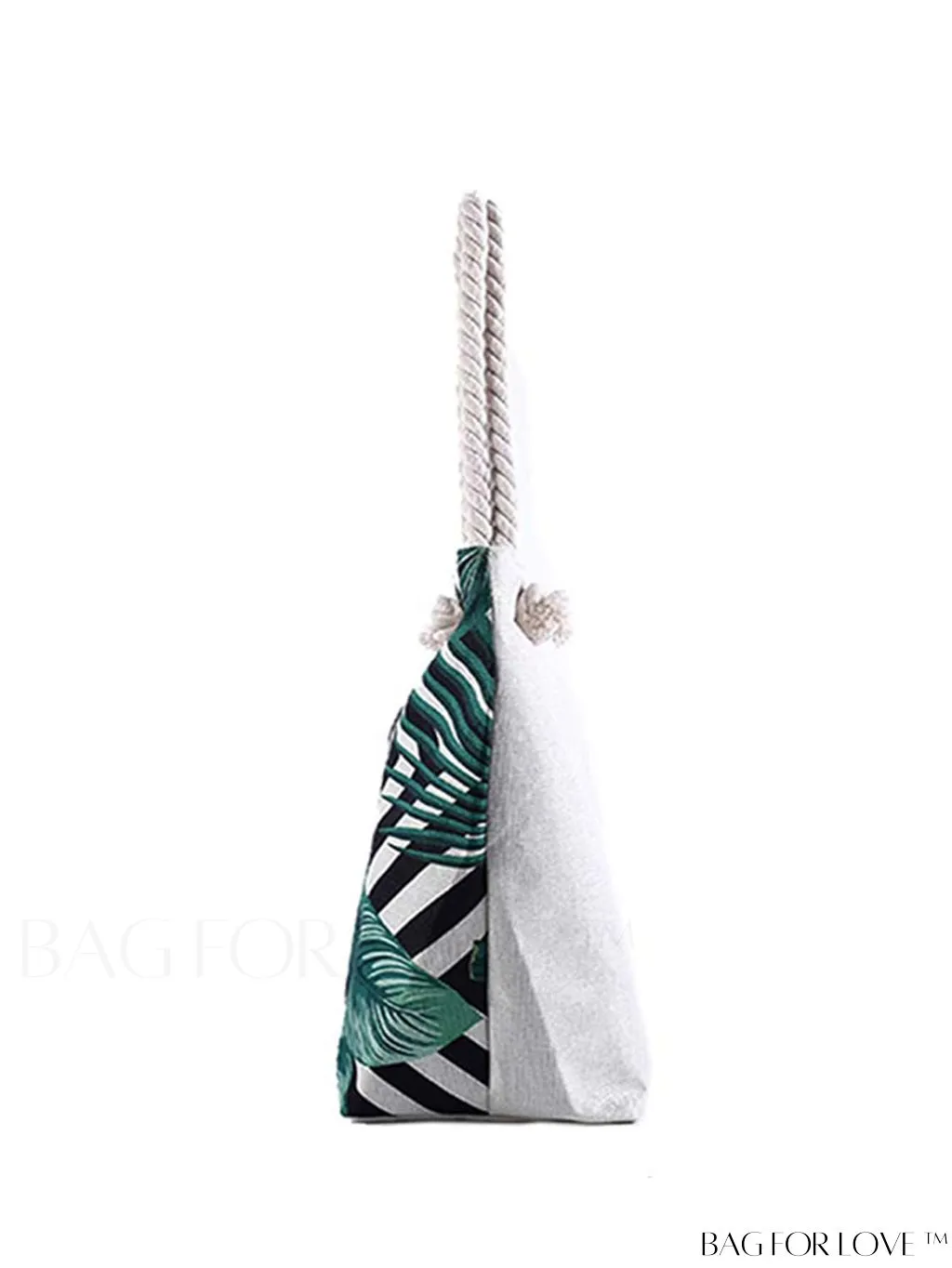 BagForLove - Geometric Pattern Canvas Beach Shopper: Colorblock Design