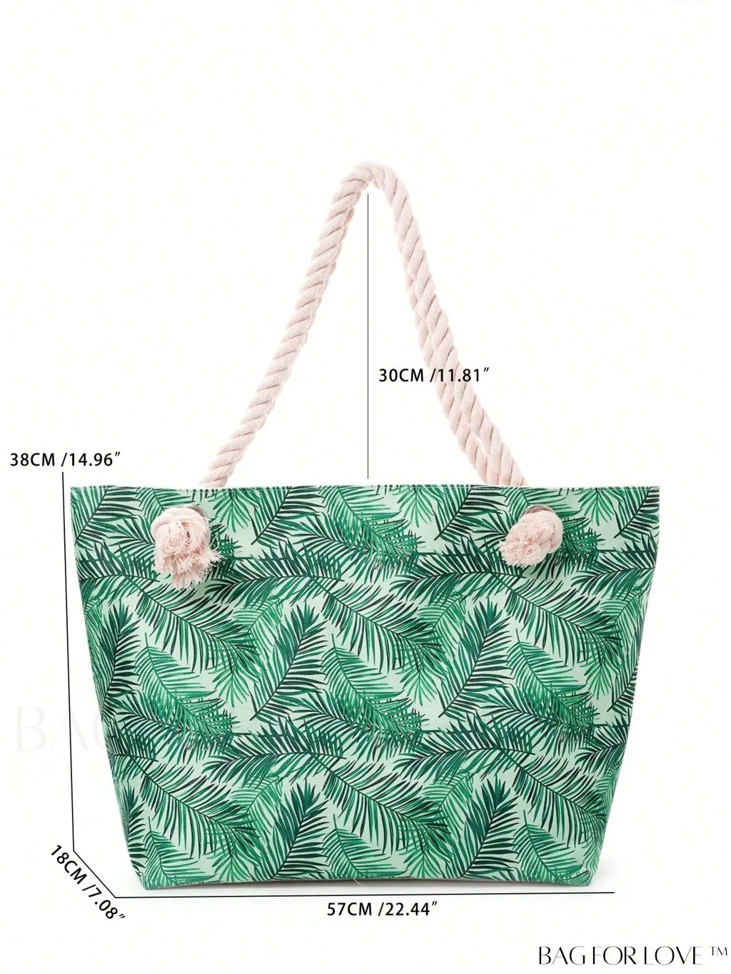 BagForLove - Geometric Pattern Canvas Beach Shopper: Colorblock Design