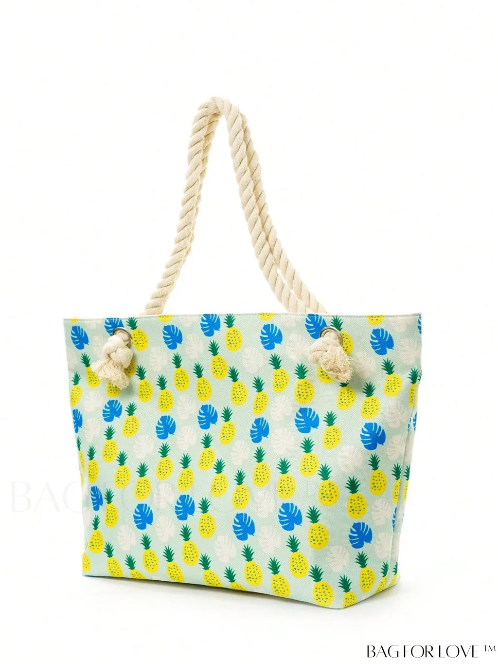 BagForLove - Geometric Pattern Canvas Beach Shopper: Colorblock Design