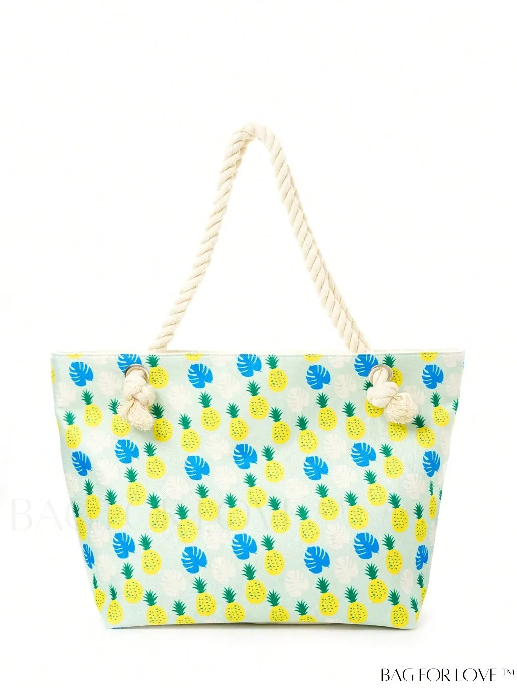 BagForLove - Geometric Pattern Canvas Beach Shopper: Colorblock Design