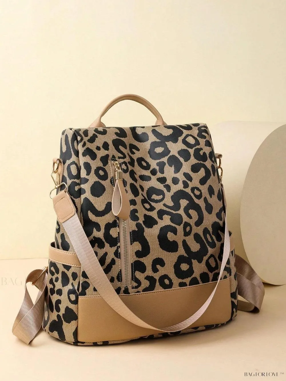 BagForLove - Large Capacity Colorblock Plaid Diamond Print Backpack