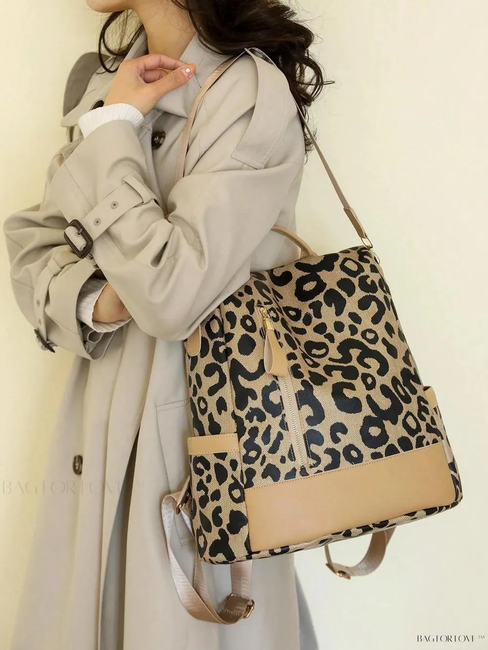 BagForLove - Large Capacity Colorblock Plaid Diamond Print Backpack