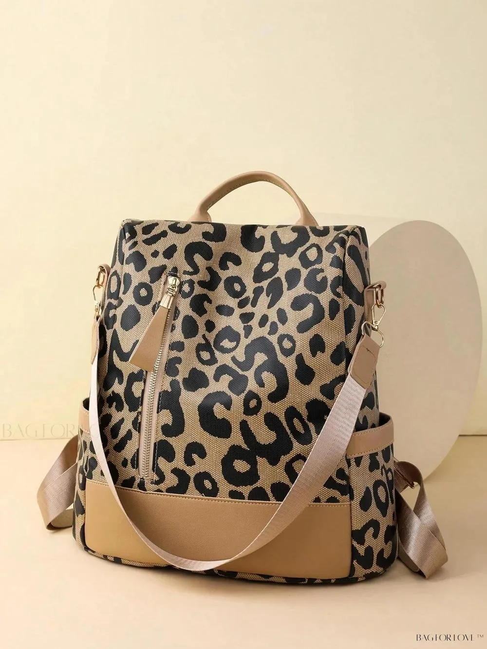 BagForLove - Large Capacity Colorblock Plaid Diamond Print Backpack