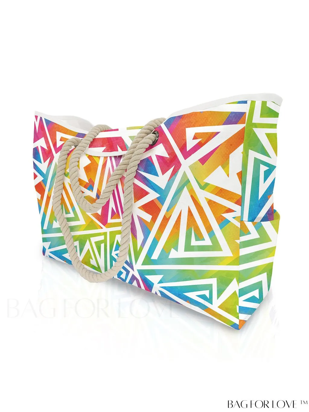BagForLove - Leaf Pattern Beach Tote Bag - Spacious & Stylish for All Ages, Ideal for Travel, School