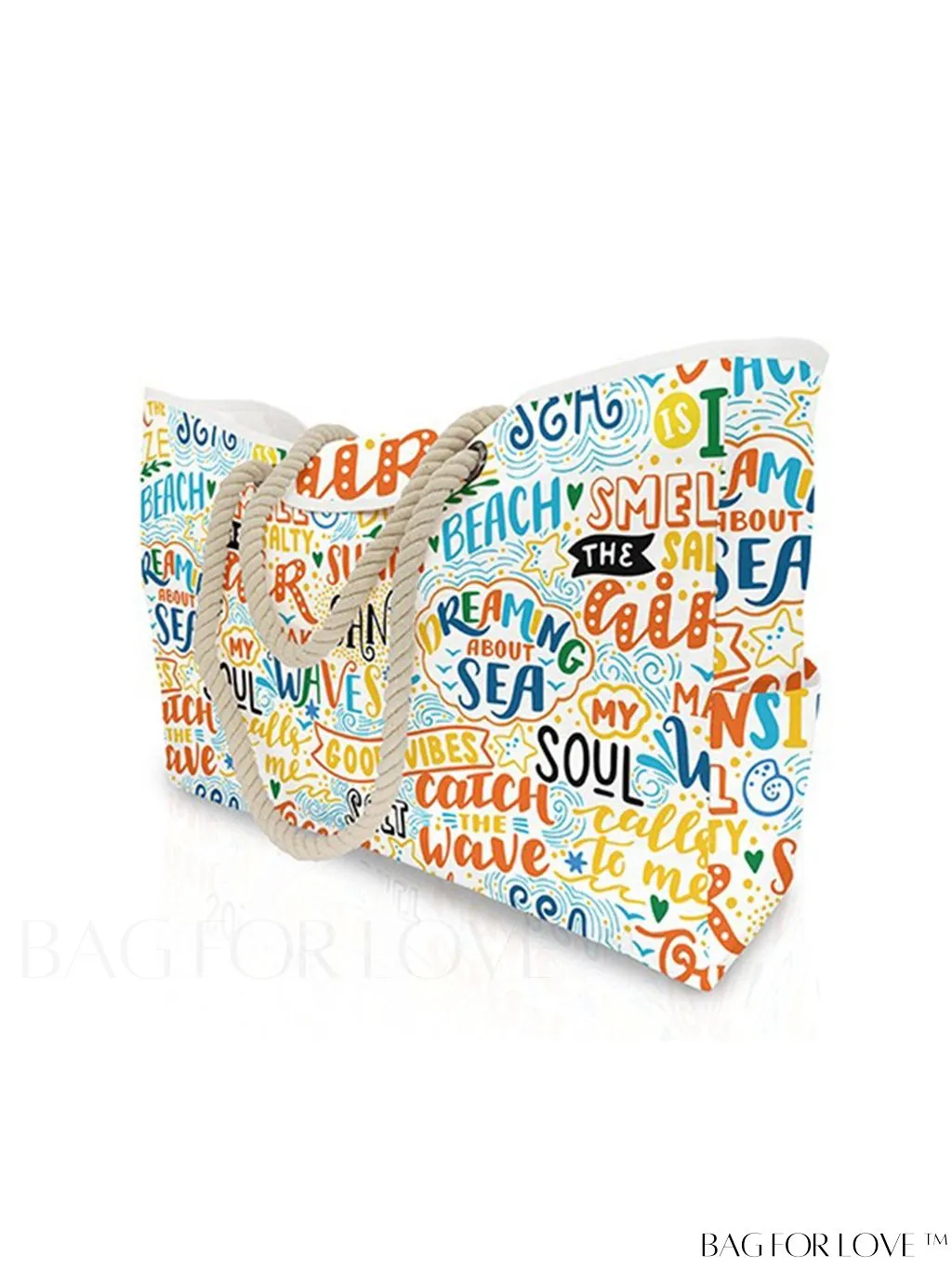 BagForLove - Leaf Pattern Beach Tote Bag - Spacious & Stylish for All Ages, Ideal for Travel, School