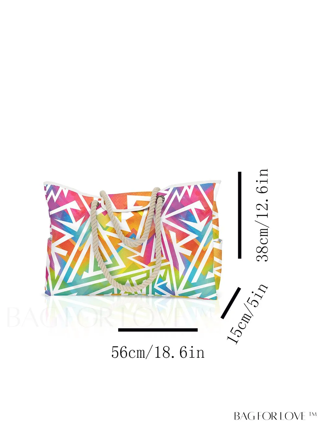 BagForLove - Leaf Pattern Beach Tote Bag - Spacious & Stylish for All Ages, Ideal for Travel, School
