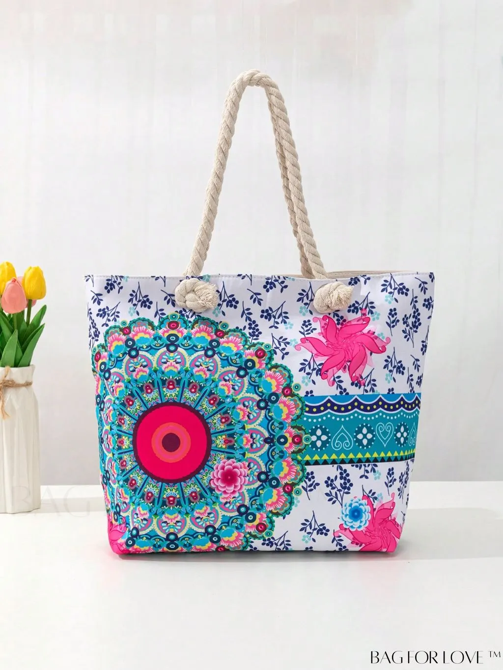 BagForLove - Modern Flamingo Print Tote Bag