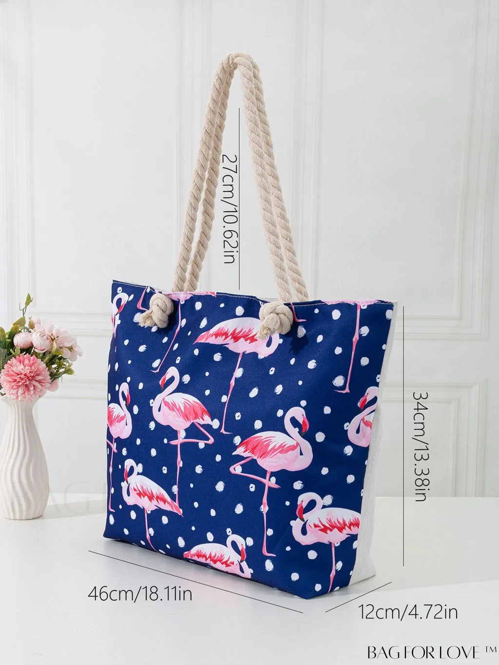 BagForLove - Modern Flamingo Print Tote Bag