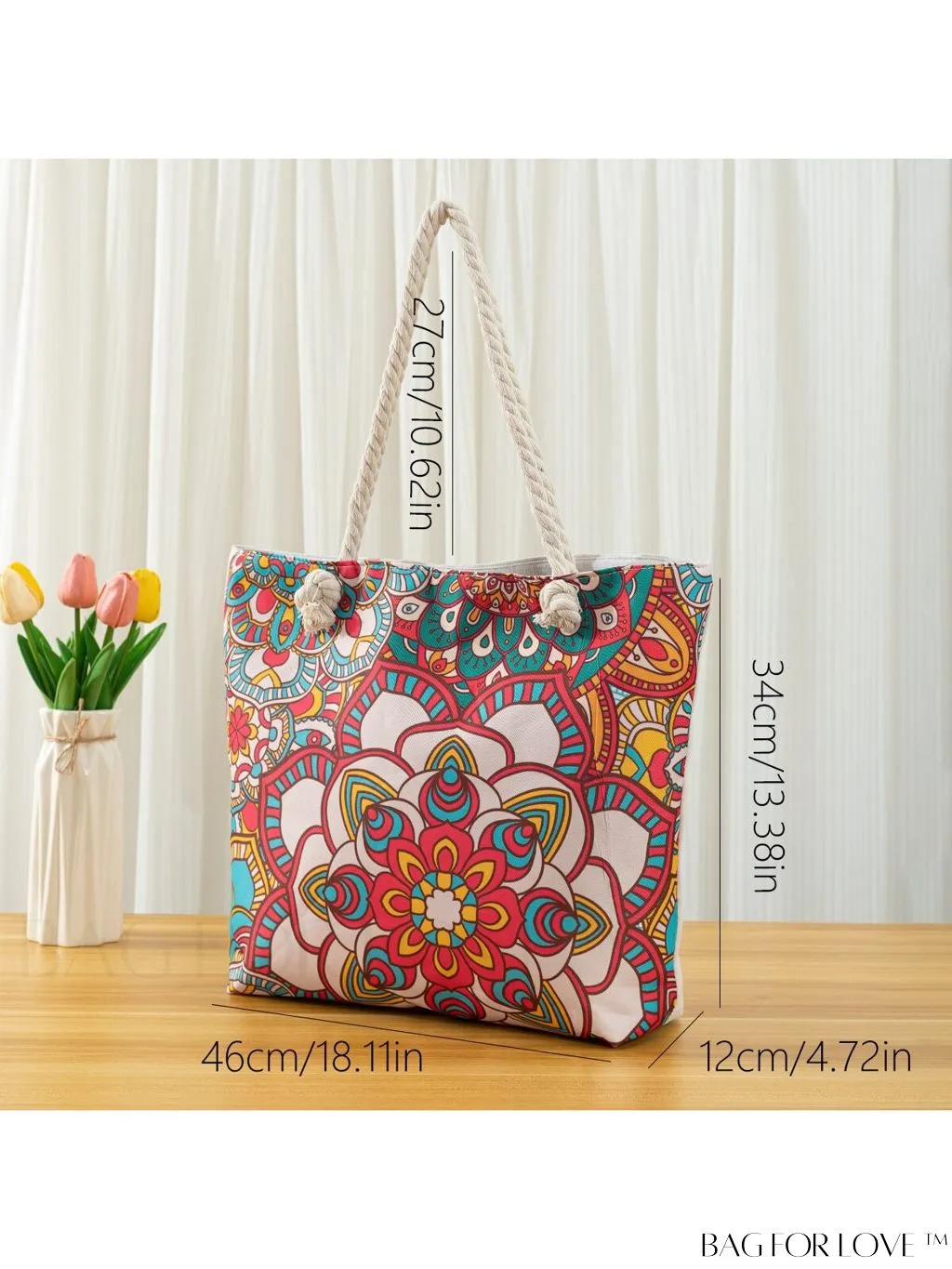 BagForLove - Modern Flamingo Print Tote Bag