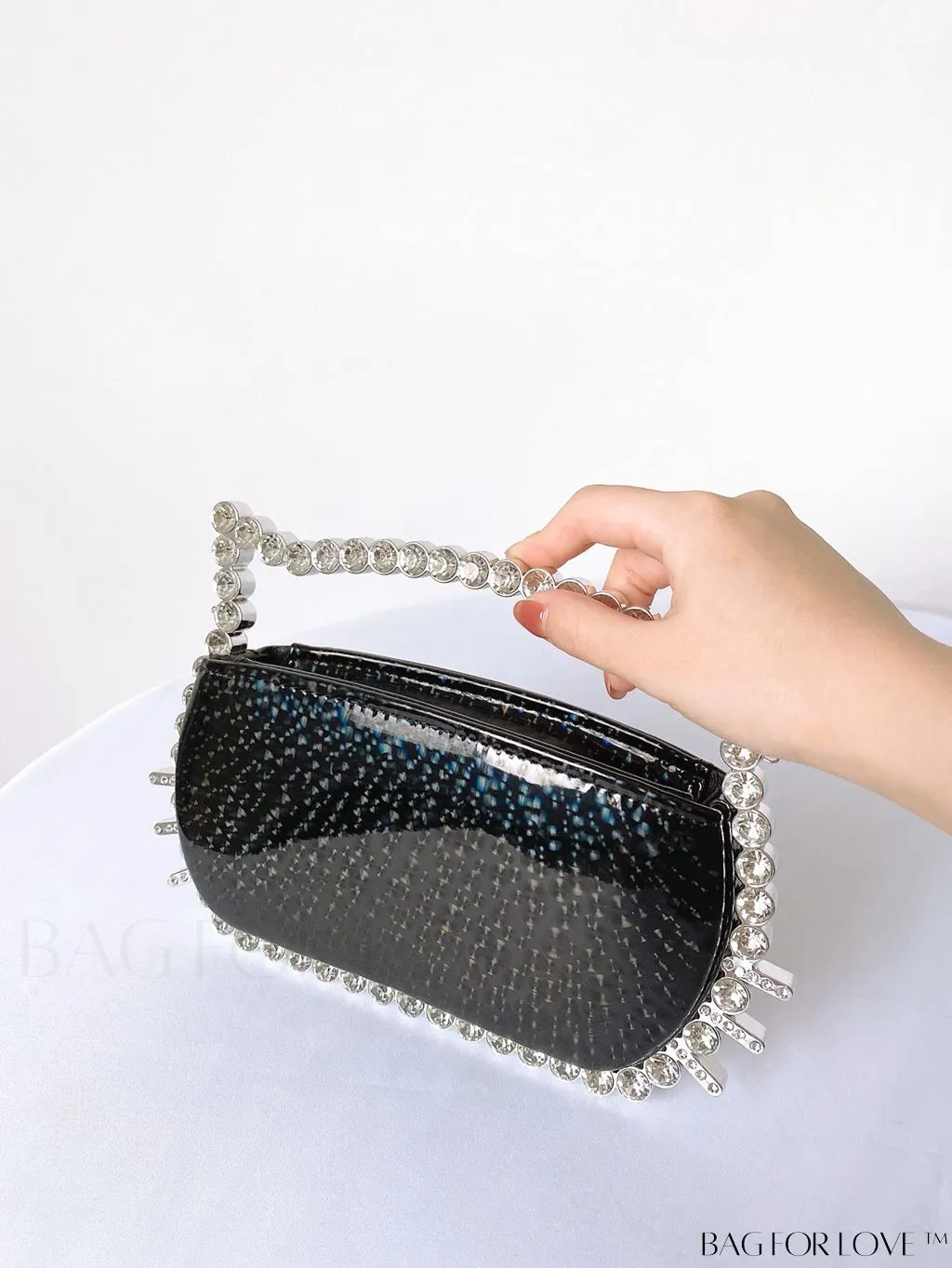 BagForLove - Rhinestone-Embellished Cat-Shaped Irregular Handbag for Cat Lovers