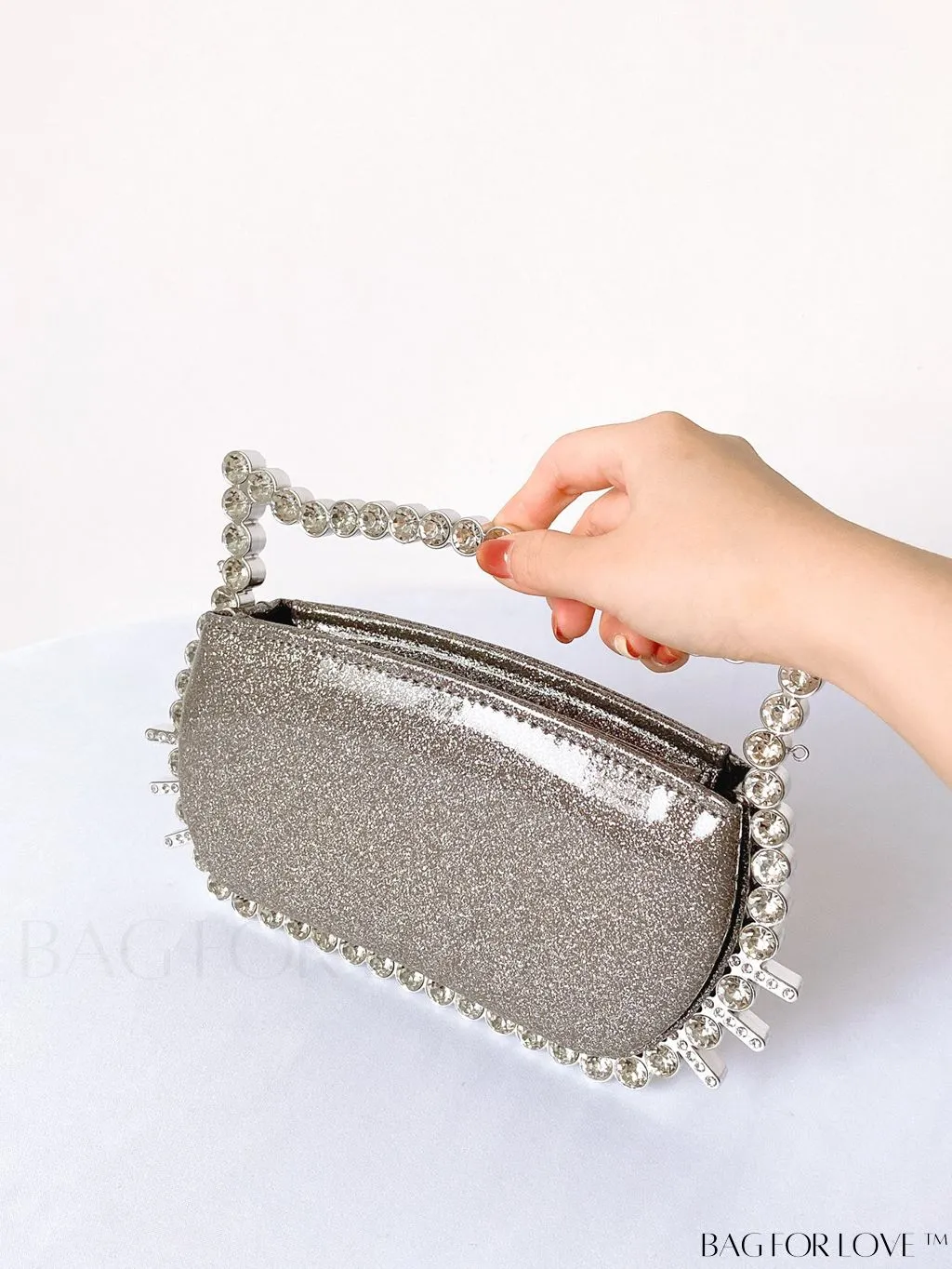 BagForLove - Rhinestone-Embellished Cat-Shaped Irregular Handbag for Cat Lovers