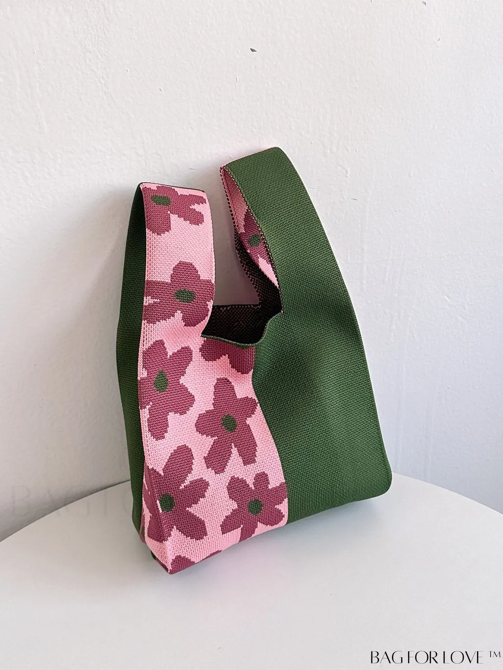 BagForLove - Stylish Black & Blue Floral Tote Bag - Lightweight, Versatile, Perfect for Festivals, Travel, and Business