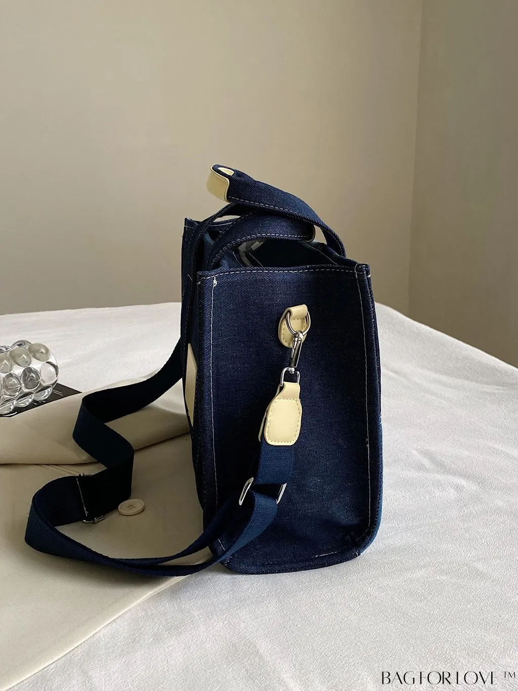 BagForLove - Stylish Denim Tote Bag with Spacious Capacity for Everyday Commutes