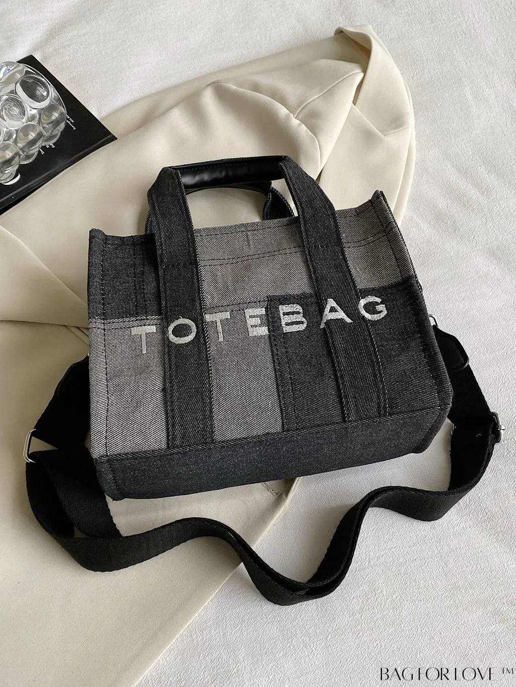BagForLove - Stylish Denim Tote Bag with Spacious Capacity for Everyday Commutes