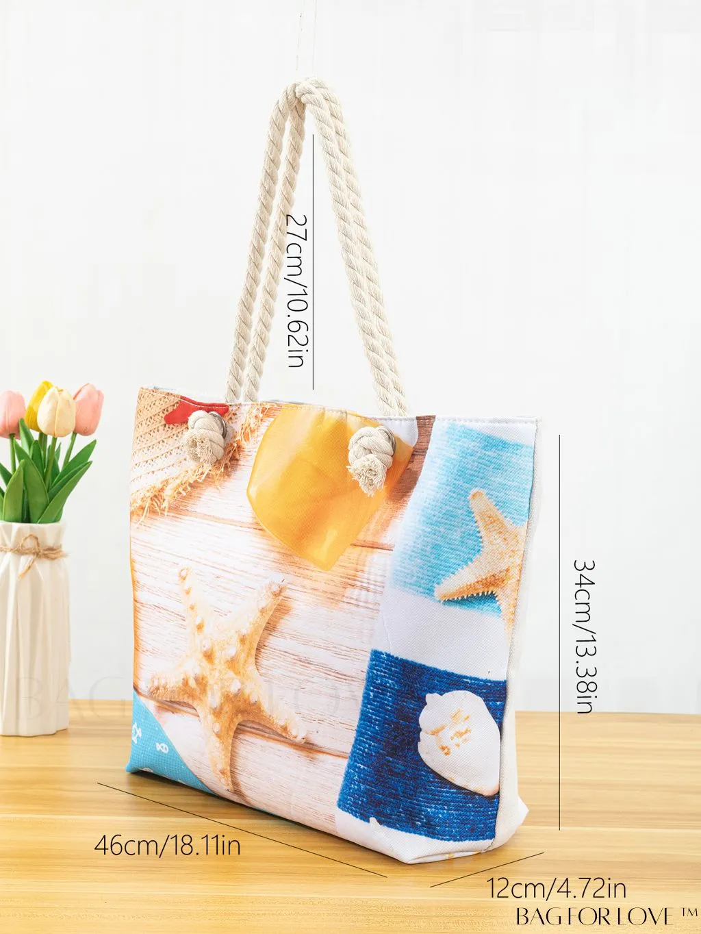 BagForLove - Stylish Vacation Tote Bag - Perfect for Beach and Casual Shopping