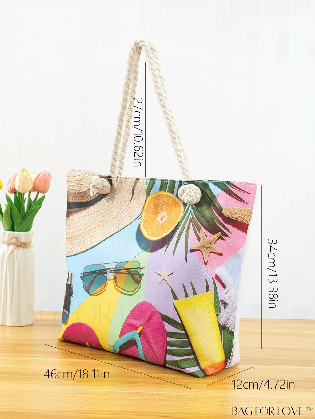 BagForLove - Stylish Vacation Tote Bag - Perfect for Beach and Casual Shopping