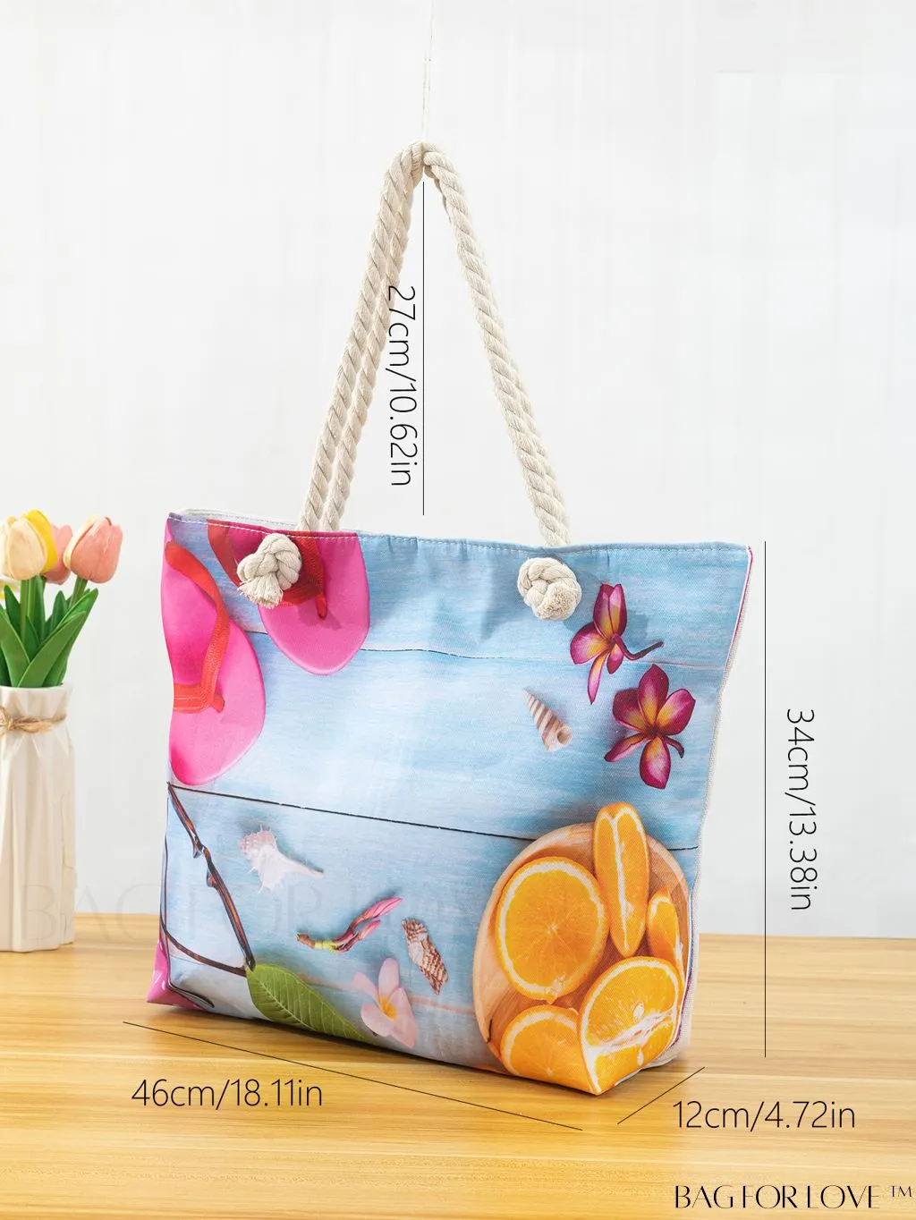 BagForLove - Stylish Vacation Tote Bag - Perfect for Beach and Casual Shopping