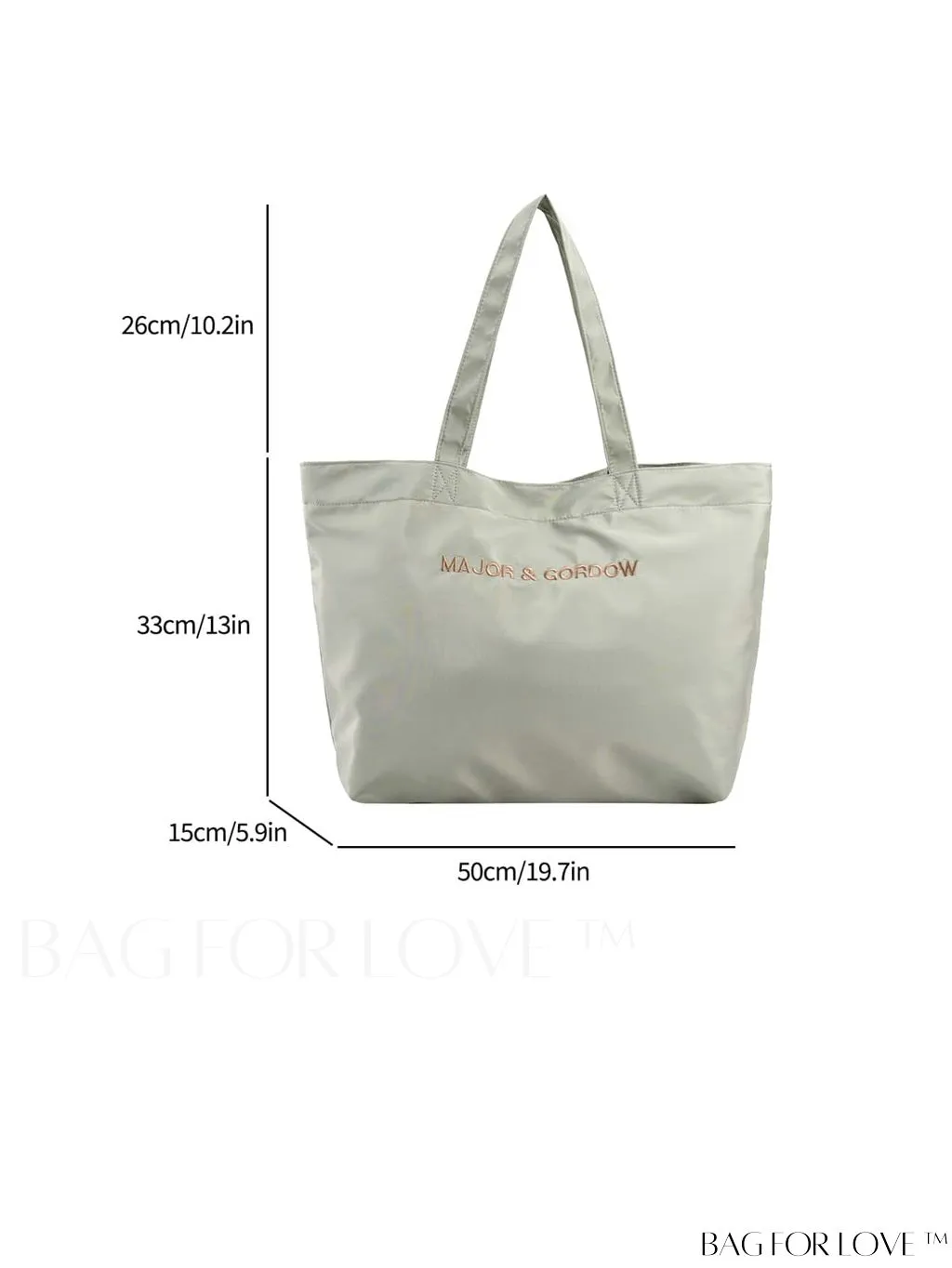 BagForLove - Stylish Womens Tote Bag: Solid Color with Letter Prints