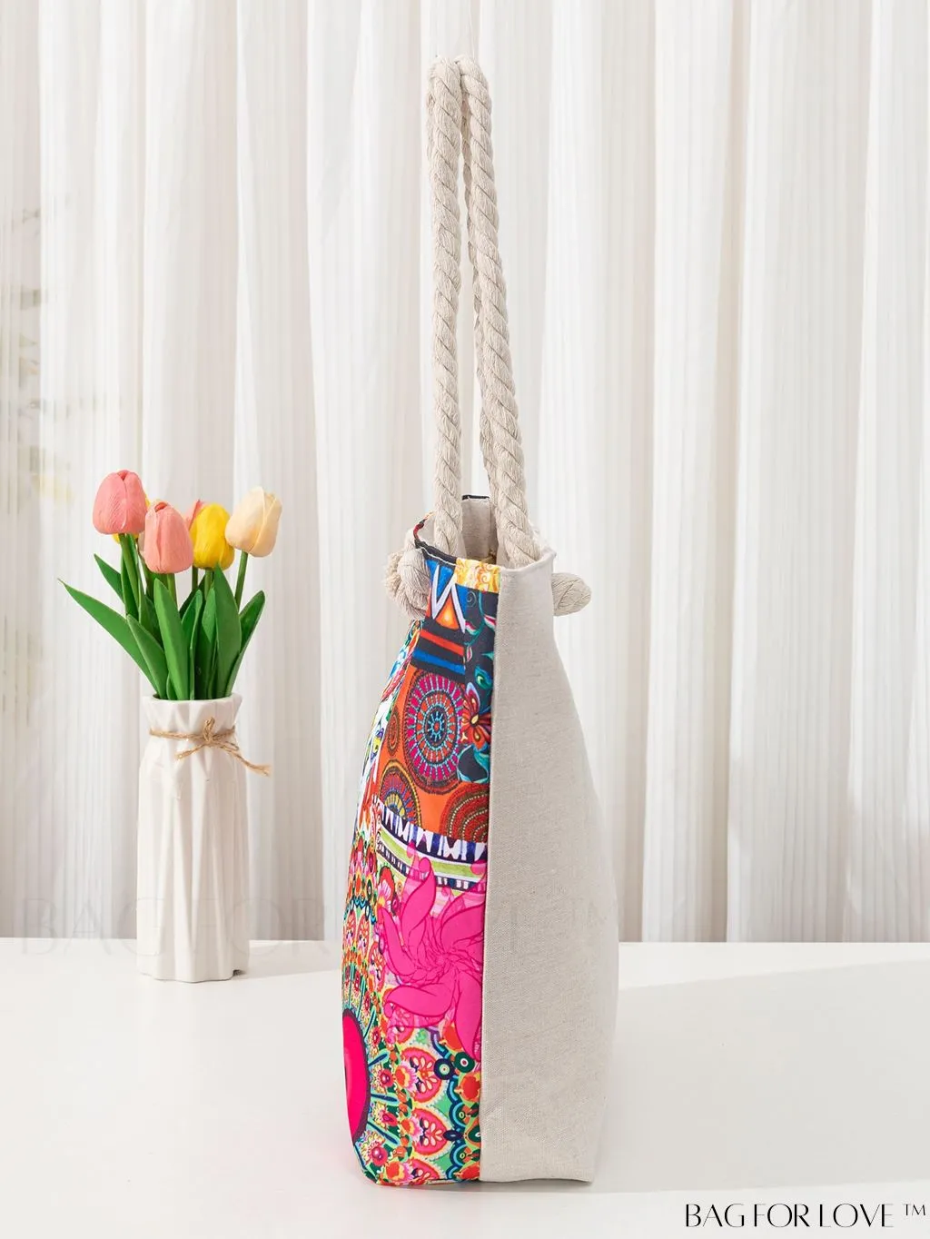 BagForLove - Vacation Beach Bag - Oversized Shopper with Stylish Graphic Pattern