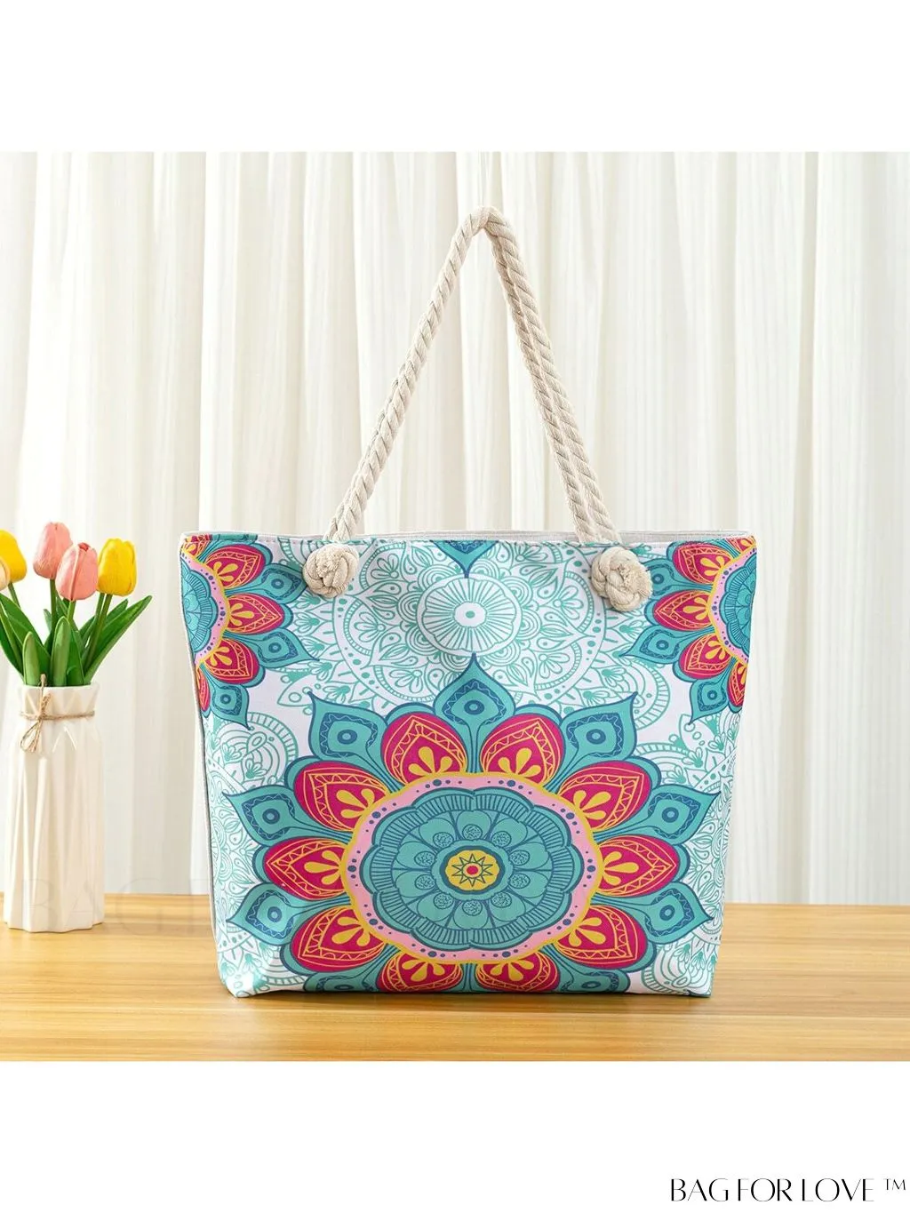 BagForLove - Vacation Beach Bag - Oversized Shopper with Stylish Graphic Pattern