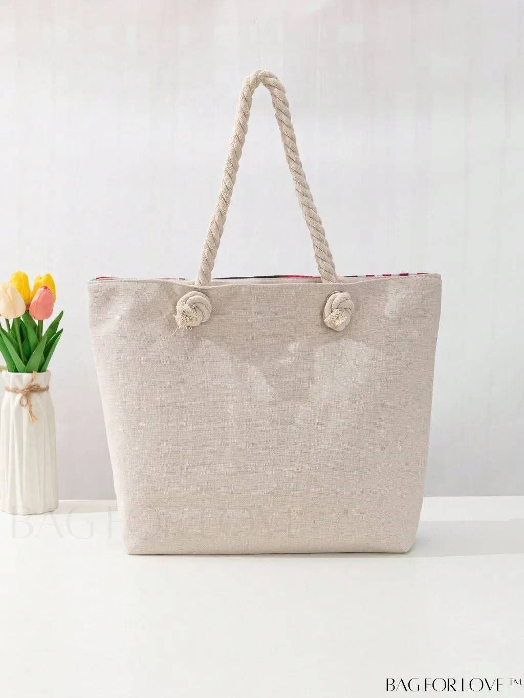 BagForLove - Vacation Beach Bag - Oversized Shopper with Stylish Graphic Pattern