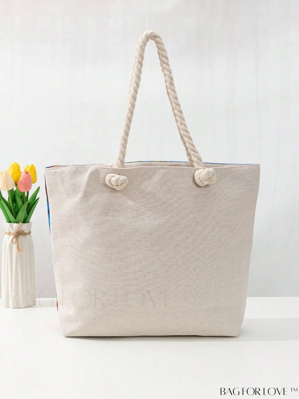 BagForLove - Vacation Beach Bag - Oversized Shopper with Stylish Graphic Pattern