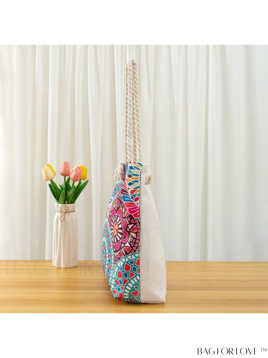 BagForLove - Vacation Beach Bag - Oversized Shopper with Stylish Graphic Pattern