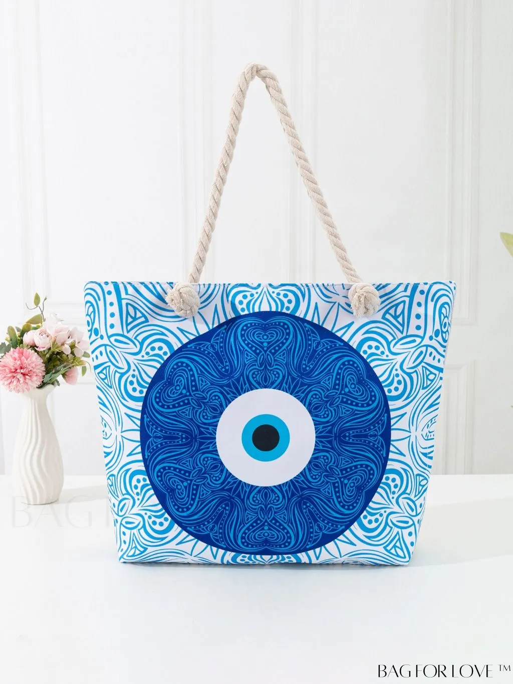 BagForLove - Vacation Beach Bag - Oversized Shopper with Stylish Graphic Pattern