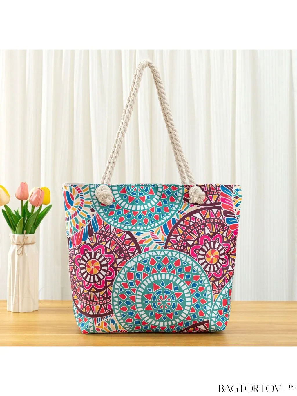 BagForLove - Vacation Beach Bag - Oversized Shopper with Stylish Graphic Pattern