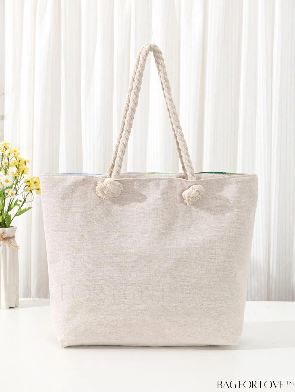 BagForLove - Vacation Beach Bag - Oversized Shopper with Stylish Graphic Pattern