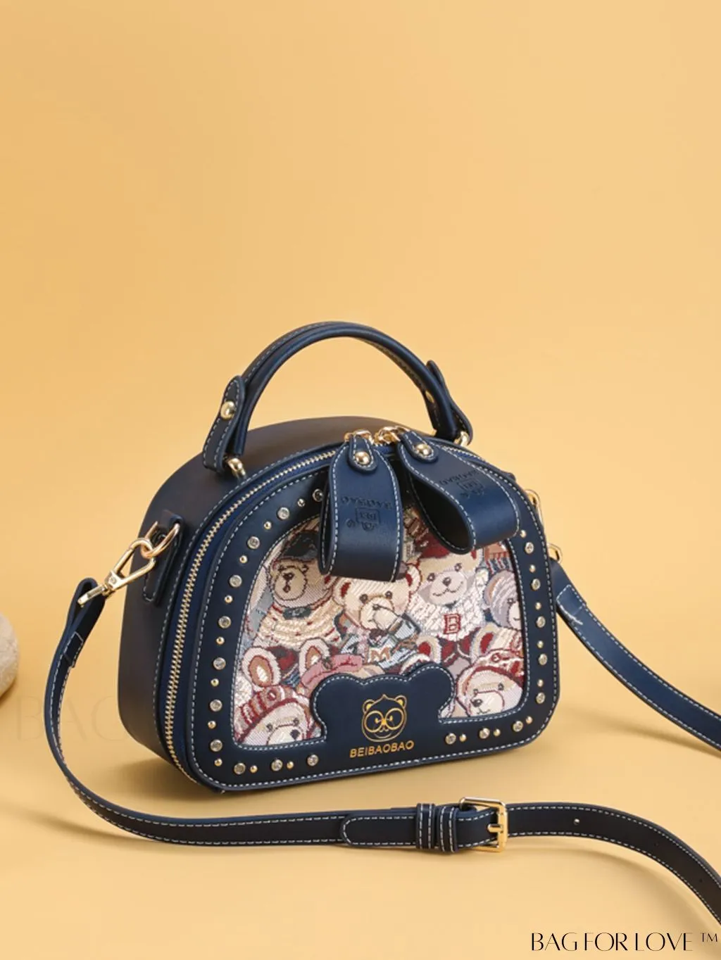 BagForLove - Versatile Cartoon Bear Pattern Box Bag - Stylish and Functional Handbag