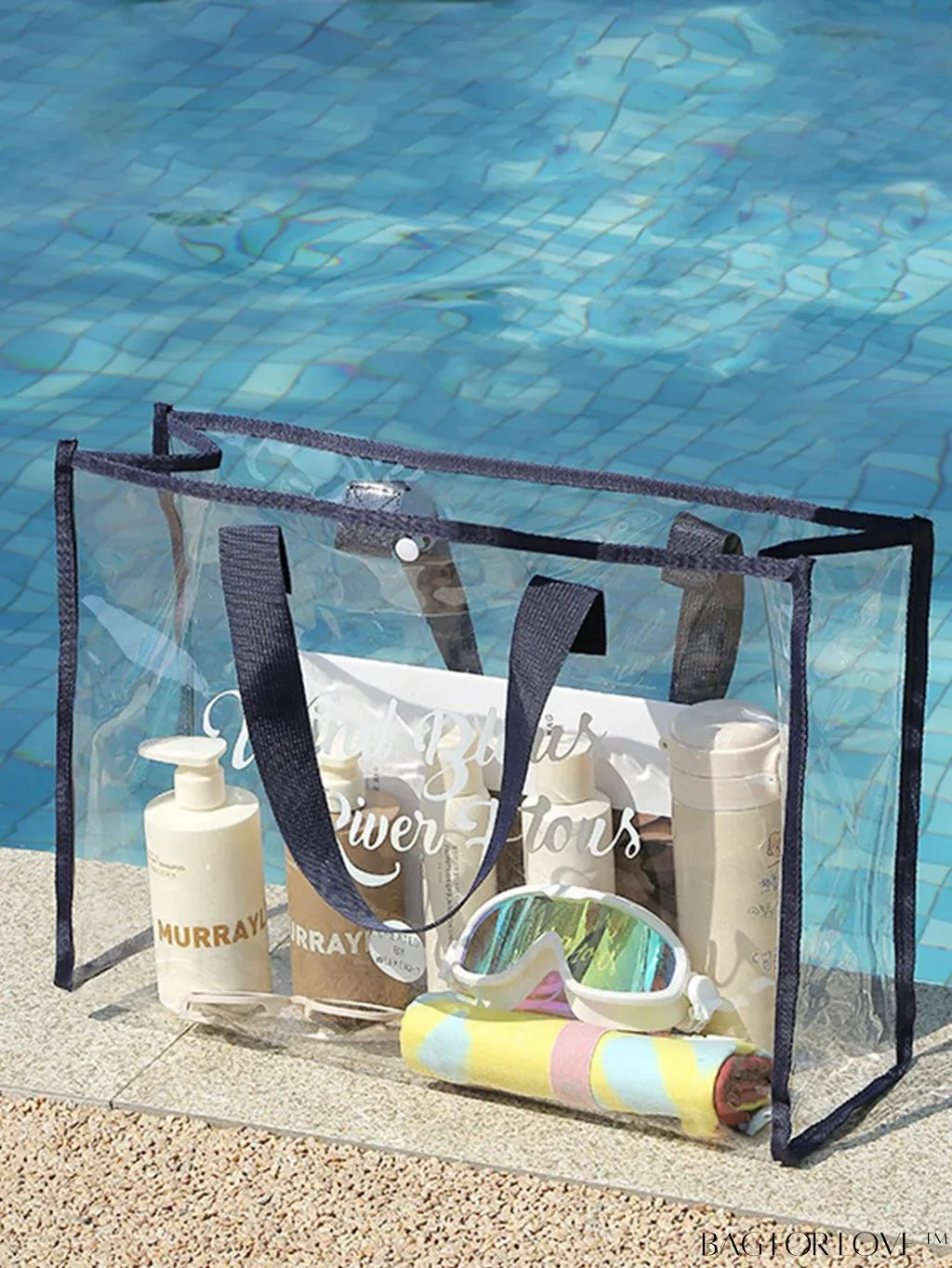 BagForLove - Waterproof Multi-Functional Beach Bag with Transparent Wash Pouch - Large Capacity