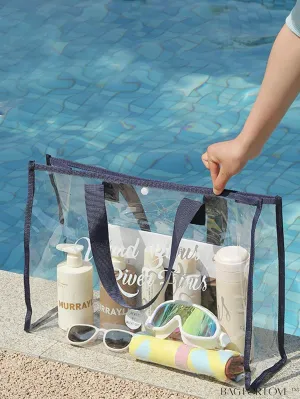 BagForLove - Waterproof Multi-Functional Beach Bag with Transparent Wash Pouch - Large Capacity