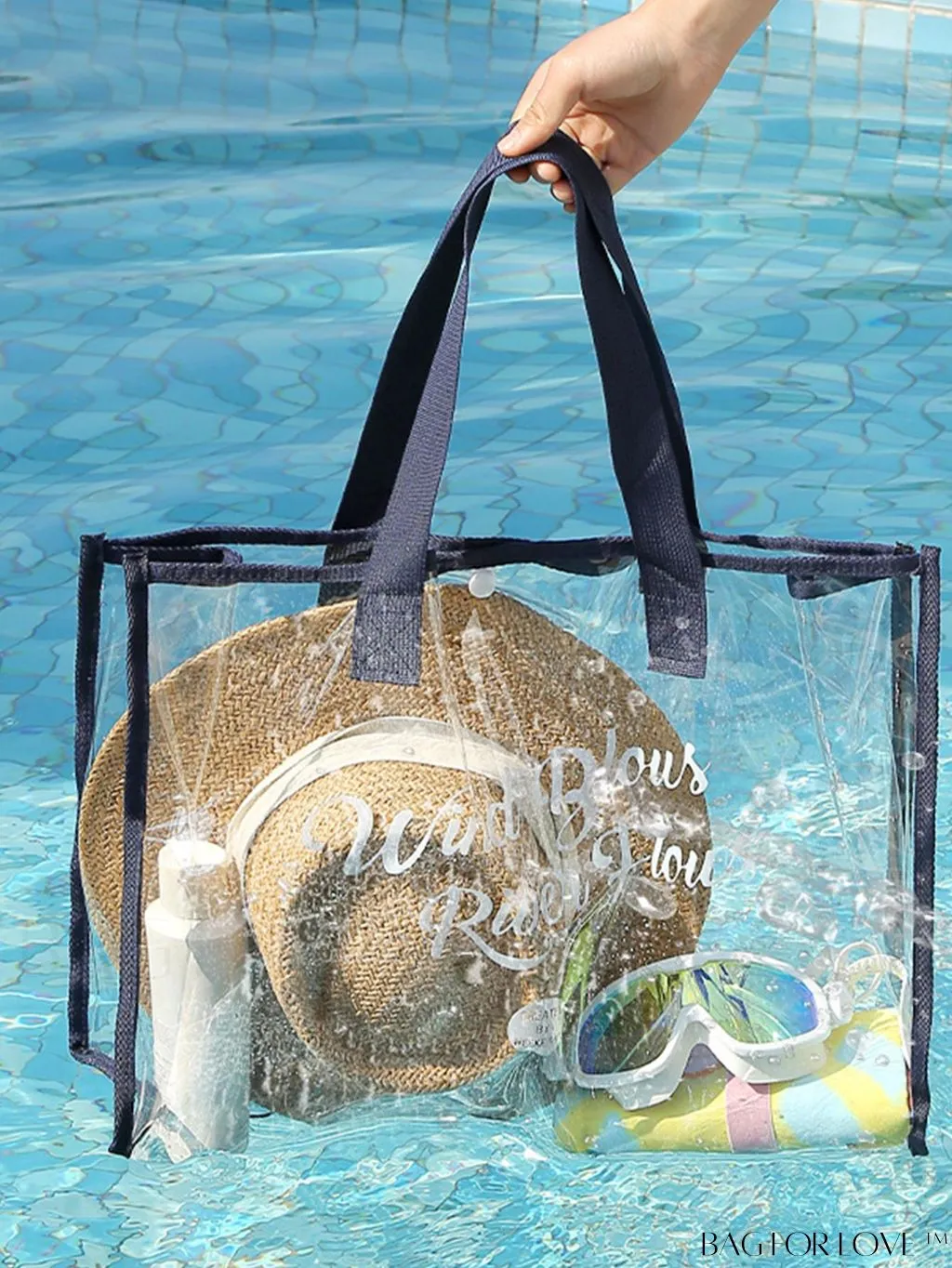 BagForLove - Waterproof Multi-Functional Beach Bag with Transparent Wash Pouch - Large Capacity