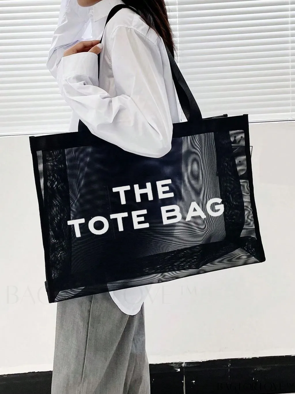 BagForLove - Waterproof, Sandproof Mesh Beach Tote Bag - Convenient, Foldable