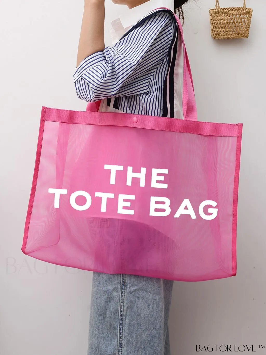 BagForLove - Waterproof, Sandproof Mesh Beach Tote Bag - Convenient, Foldable