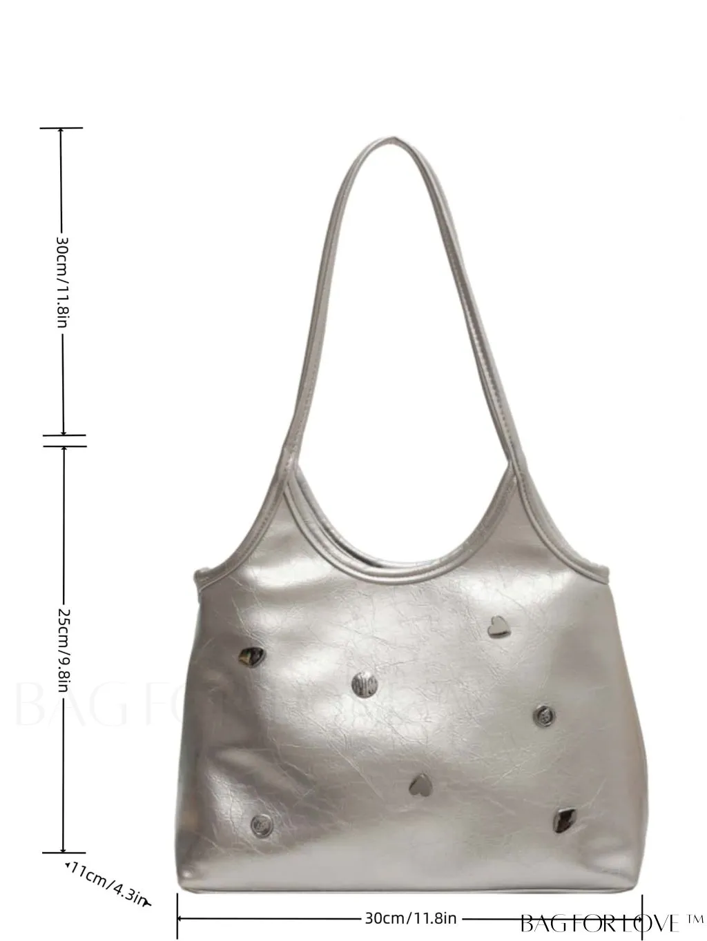 BagForLove - Womens Elegant Metal Embellished Handbag