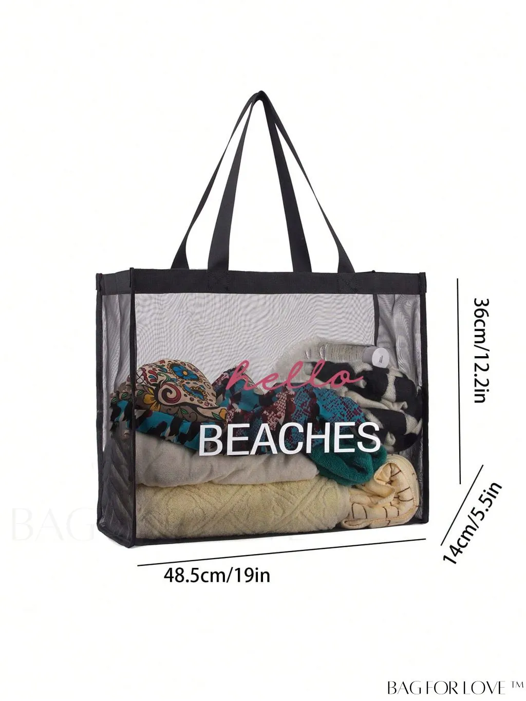 BagForLove - XL Mesh Beach Tote - Versatile Travel Bag for Groceries, Shopping & Leisure