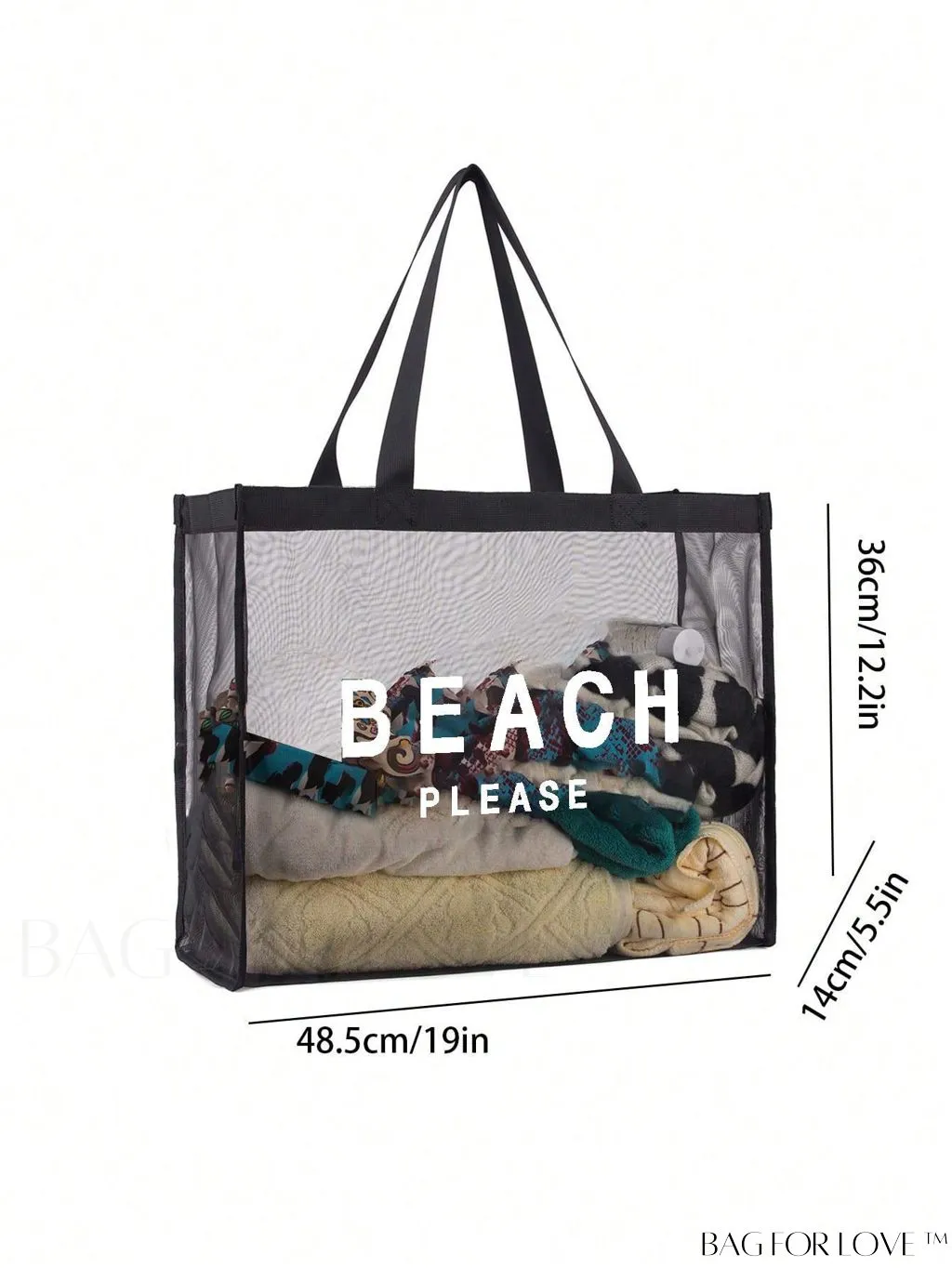 BagForLove - XL Mesh Beach Tote - Versatile Travel Bag for Groceries, Shopping & Leisure