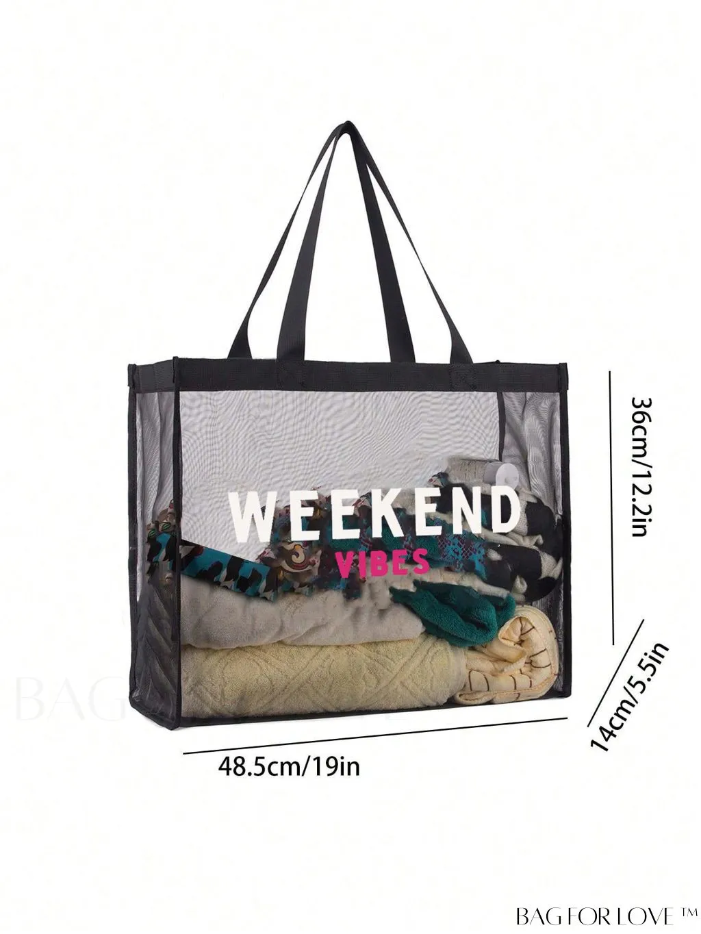 BagForLove - XL Mesh Beach Tote - Versatile Travel Bag for Groceries, Shopping & Leisure